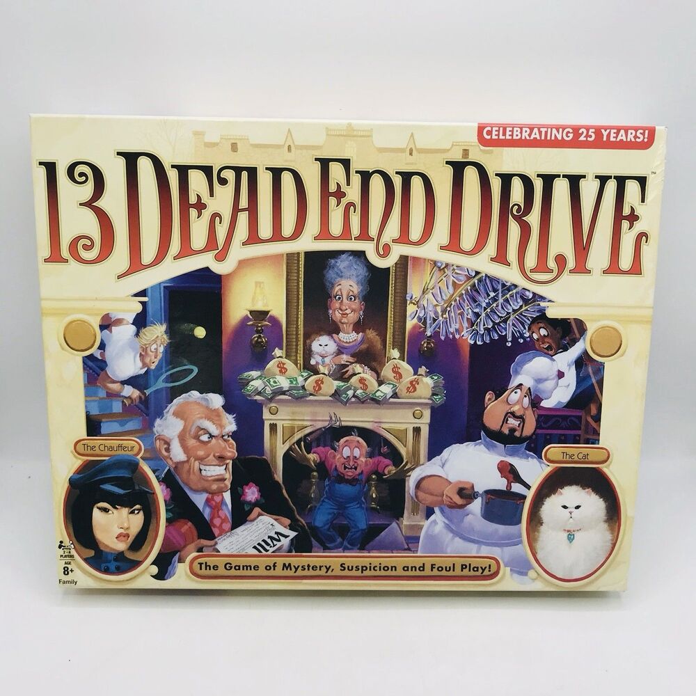 13 Dead End Drive Board Game Milton Bradley Family Game Night Kids & Adults NEW